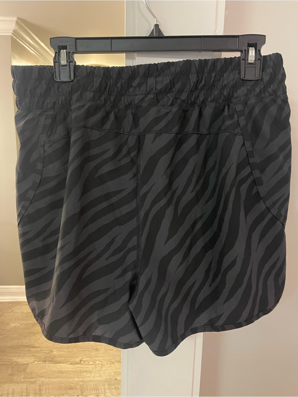 Women's Avia Black Zebra-Print Athletic Shorts - Picture 2 of 3